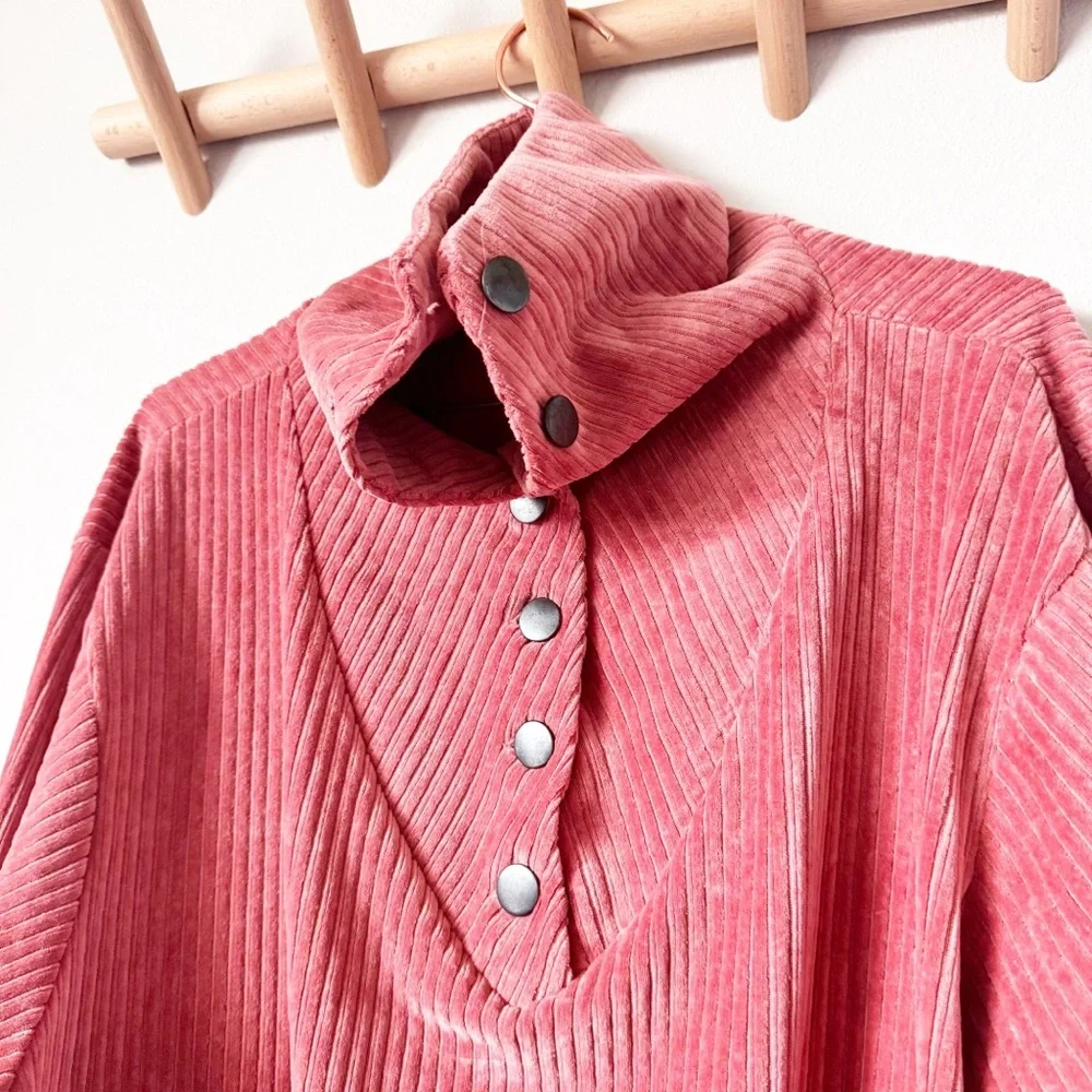 Free People Serena Ribbed Pink Pullover - Picture 4 of 11